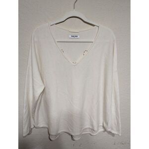 Max & Moi Paris‎ "Smile" V-neck jumper - Ivory Sweater - Please READ